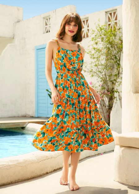 Twists & Tendrils Overall Midi Dress